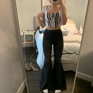 Free people flare bottom jeans